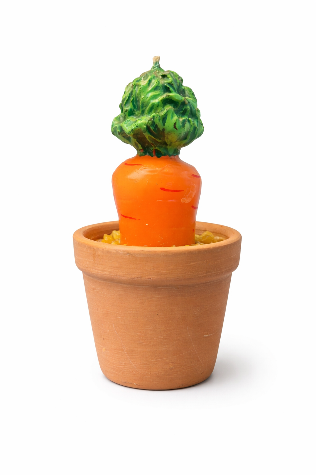 Carrot Candle in Clay Pot Farmhouse Spring Decor Easter Tiered Tray