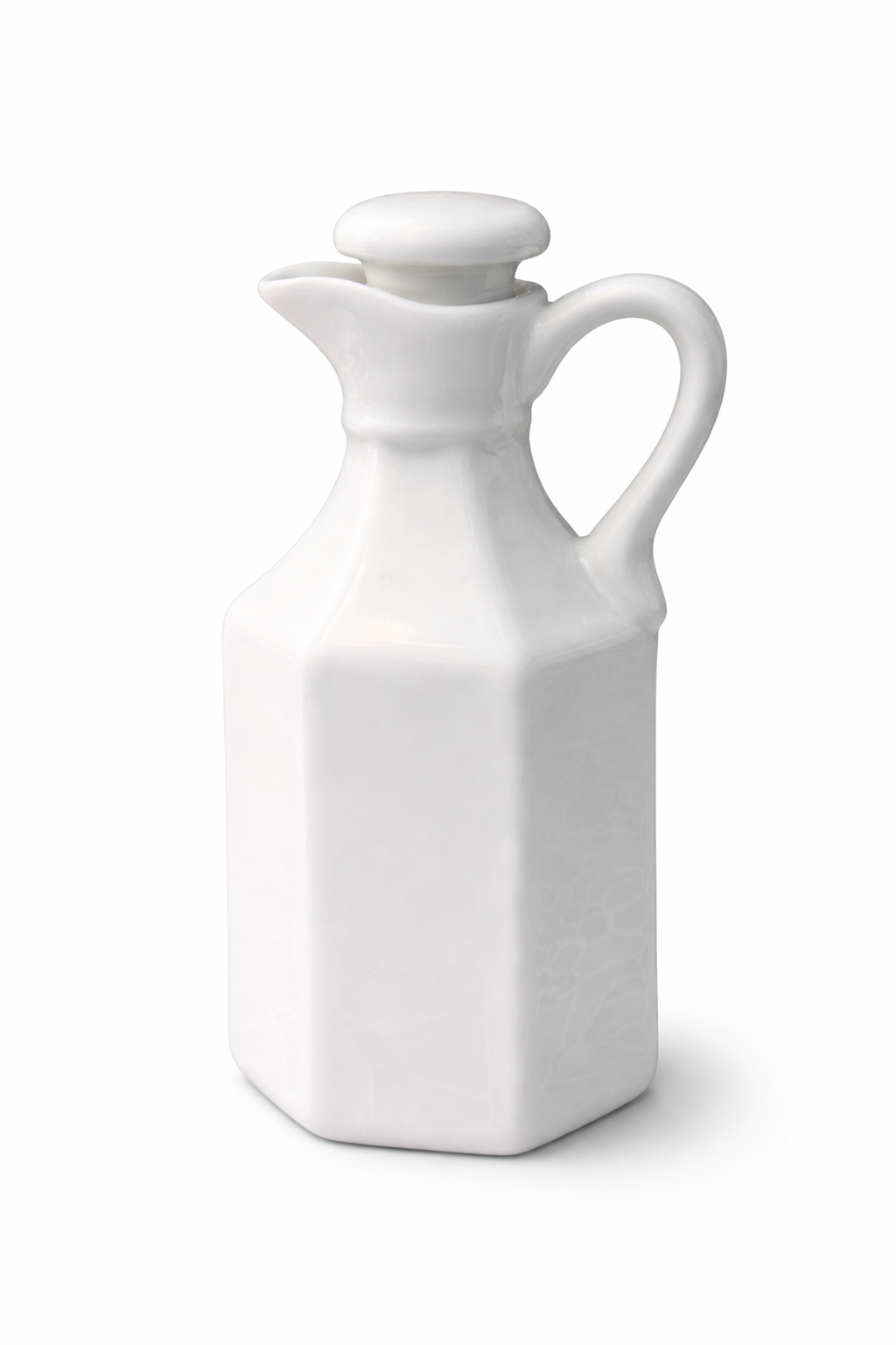 Xcell White Ceramic Oil Vinegar Cruet Bottle Stopper Modern Kitchen Decor